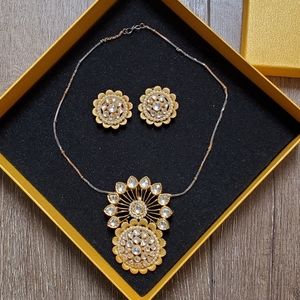 Yuva by Neerus Bridal Necklace Earring Set